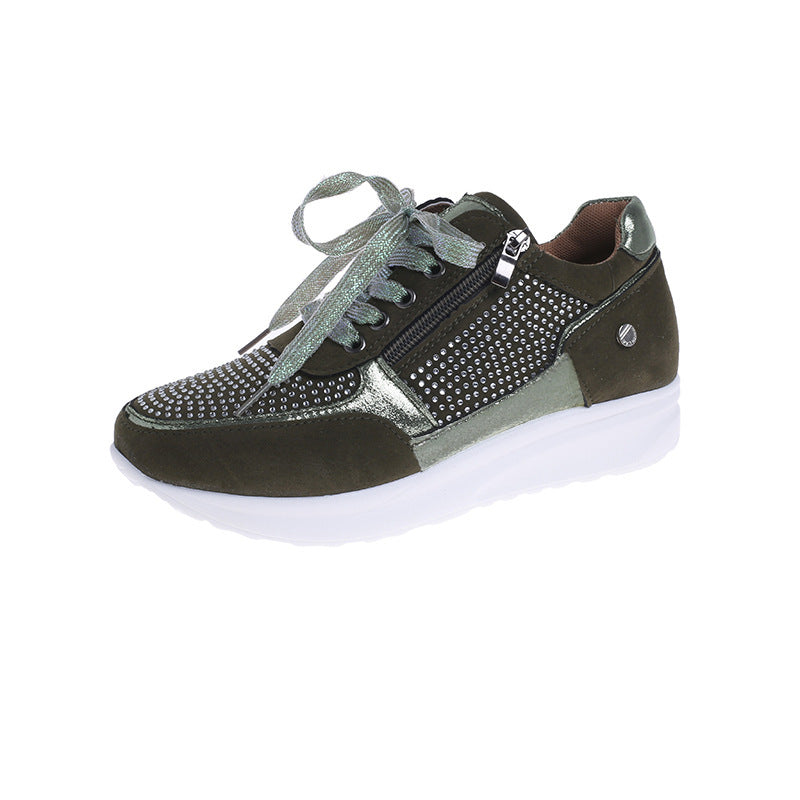 Dame mode Sneakers med glitrende accenter og komfortabel lynlås Stilla