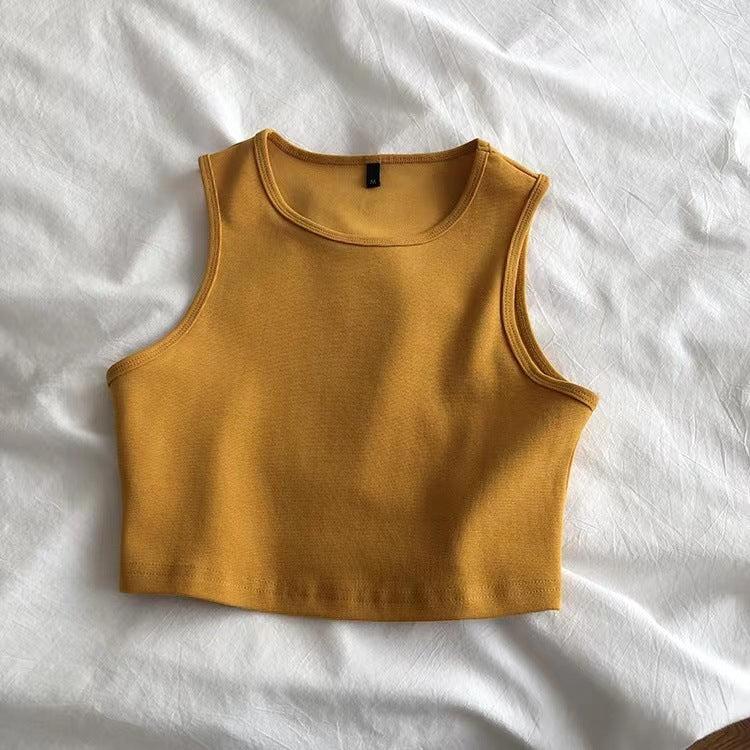Dame crop top lavet af åndbart materiale med en figursyet pasform