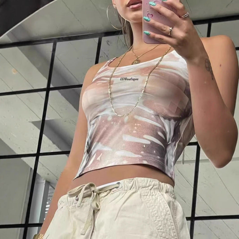 Kvinder Kunstnerisk Crop Tank Top Stilla