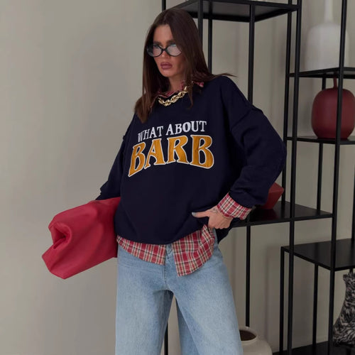 Kvinder sweatshirt med kreativt tekst og afslappet pasform Stilla