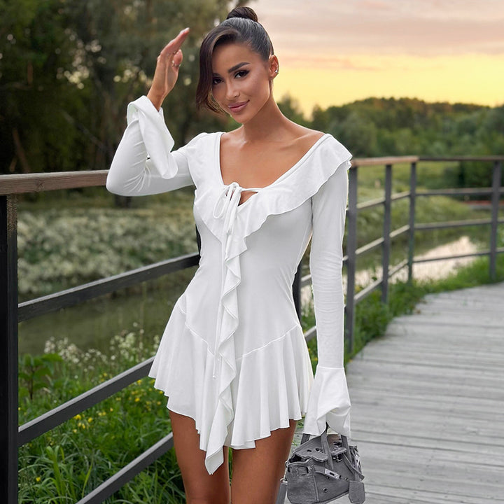 Femme Elegante Ryschet Mini Kjole Stilla