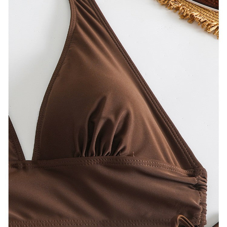 Dame Triangel-Bikini med glitrende glimmerstof og justerbare bindebånd Stilla