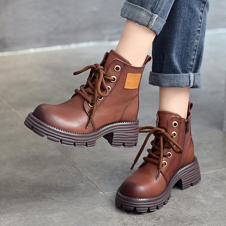 Dame mode snørestøvler med skridsikker sål og forstærket ankelområde Stilla