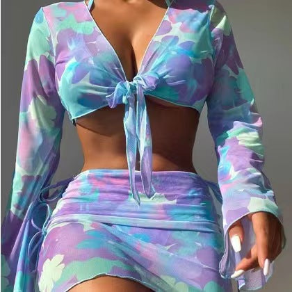 Dame blomster mønster badedragt sæt Stilla