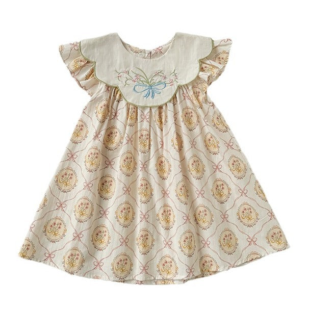 Femme Vintage Floral Broderet Kjole Stilla