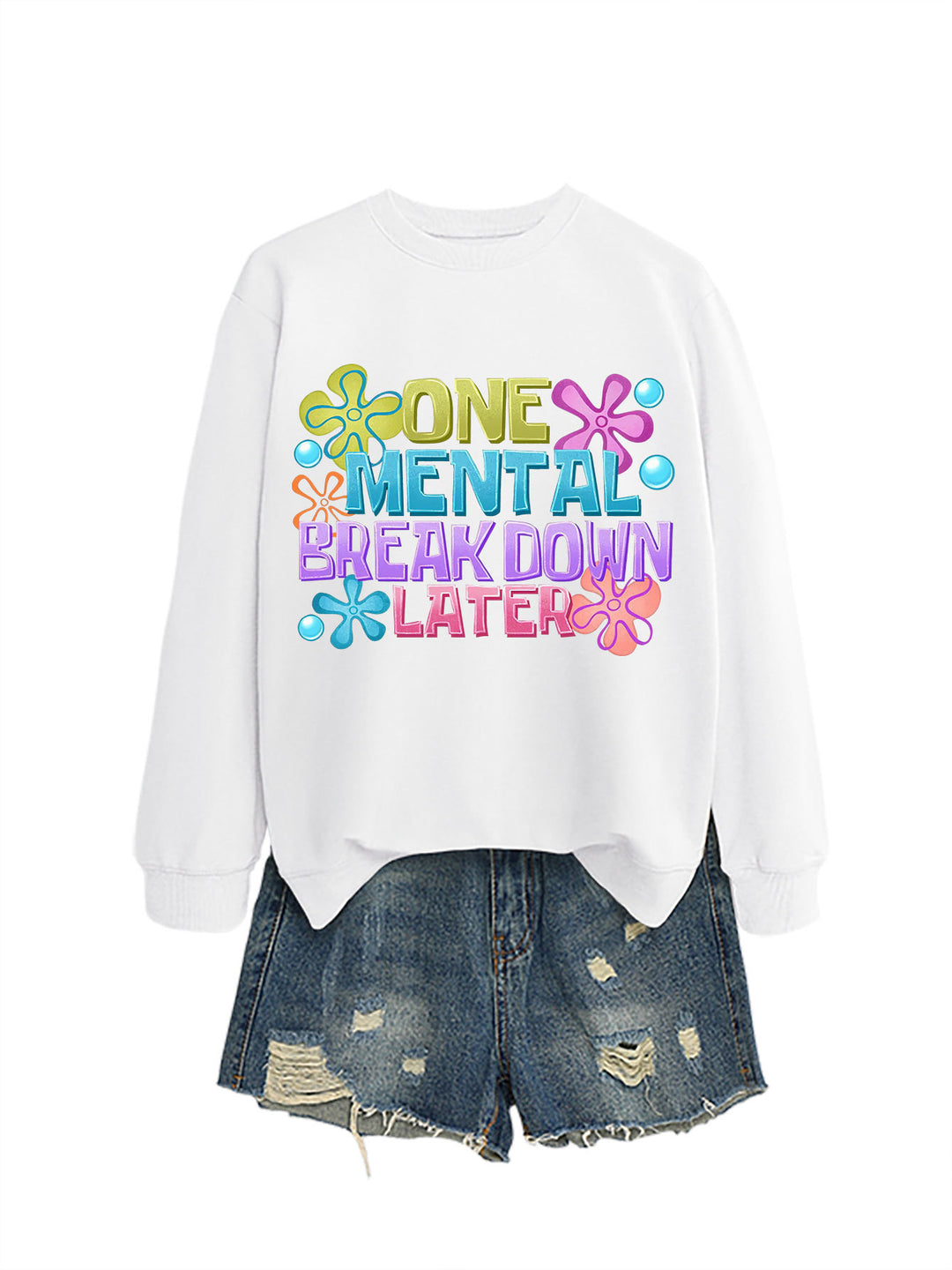Kvinders sweatshirt med kreativt print Stilla