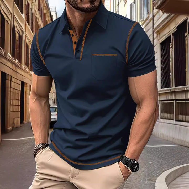 Herrer polo-shirt med karakteristiske accenter og moderne snit Stilla
