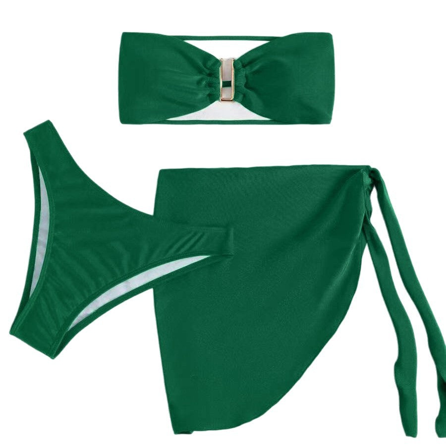 Dame Bandeau-Bikini med aftagelig nederdel Stilla