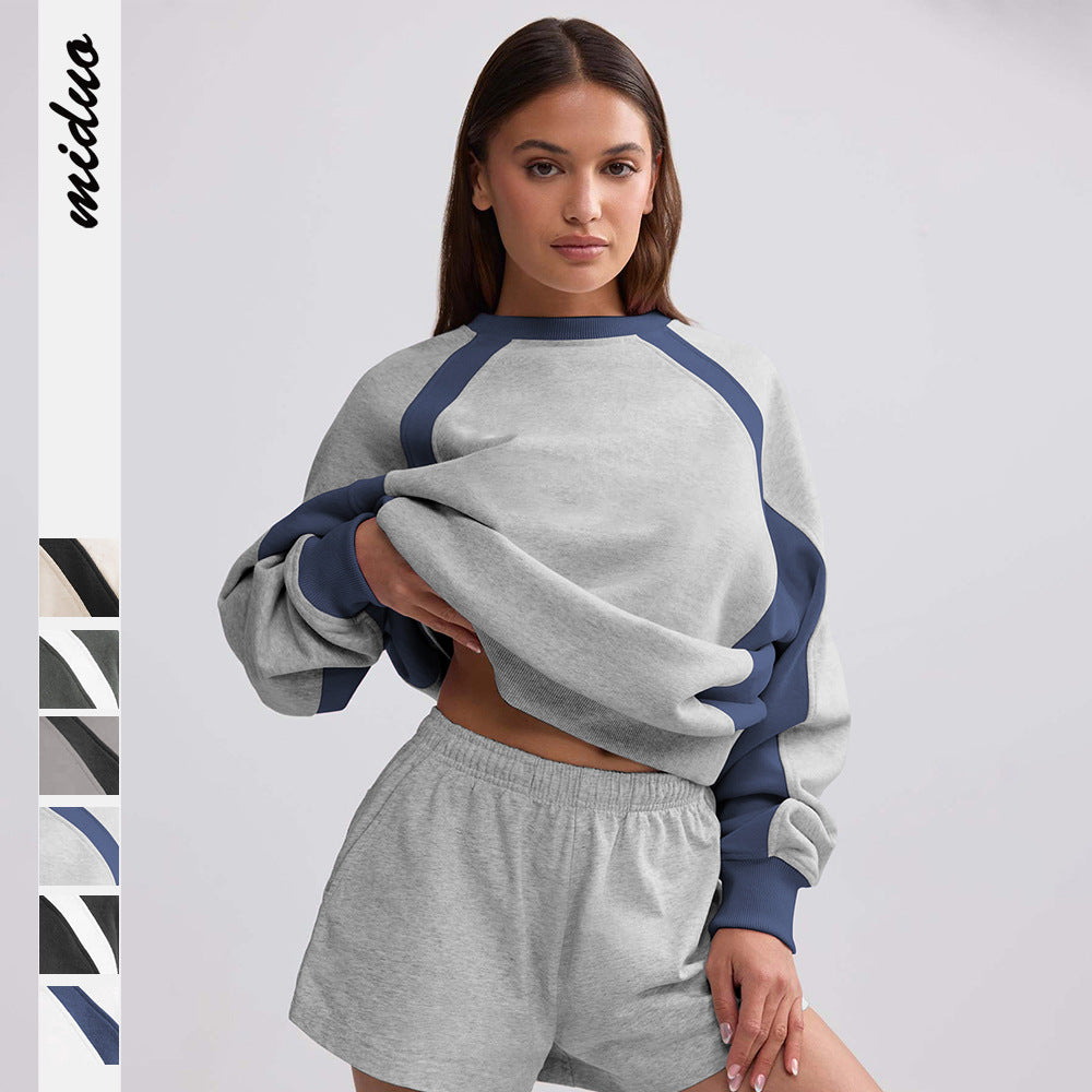 Dame Sporty Sweatshirt med kontrasterende indsatser Stilla
