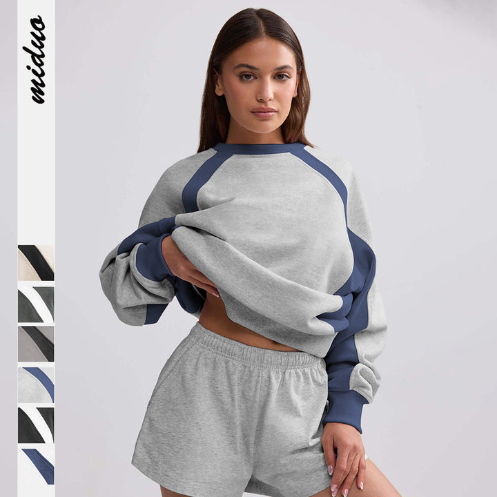 Dame Sporty Sweatshirt med kontrasterende indsatser Stilla