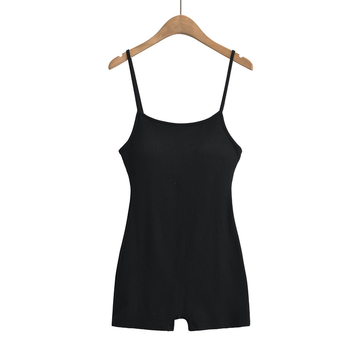 Dame ærmeløs jumpsuit med justerbare stropper og elastisk materiale Stilla