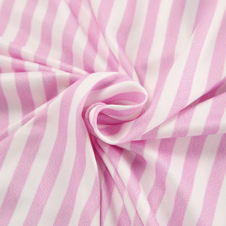 Dame Kort Pyjama Sæt med stribet Design og kontrasterende afslutningsdetaljer Stilla