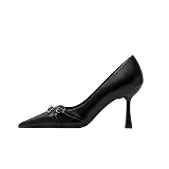 Dame Elegant Spidse Pumps med Spænde-Detail Stilla