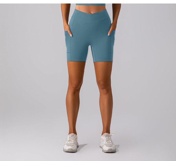 Stilla | Waist Hip Lift Fitness Shorts Dobbelt Sidet Børstet Yoga Bukser Til Kvinder, Slim Fit Sports Bukser