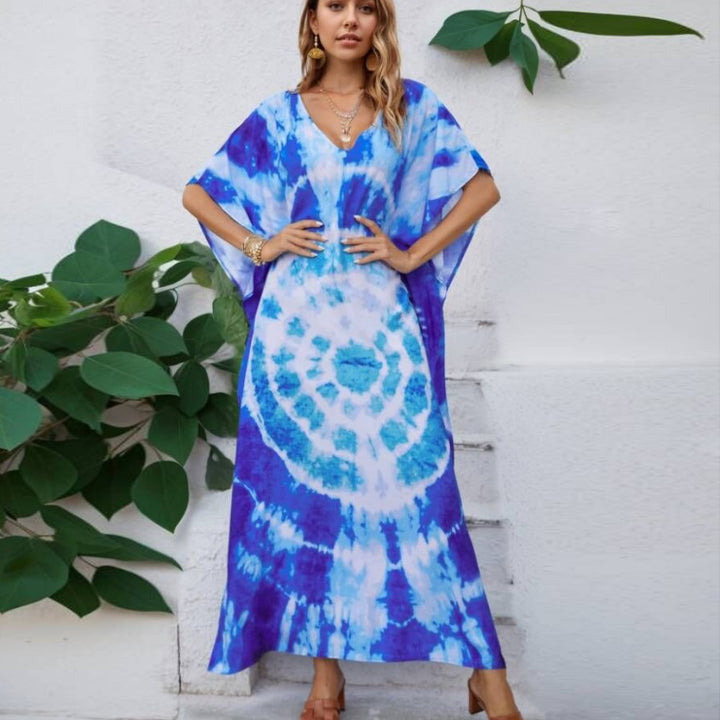 Kvinder Tie-Dye Bohemian Maxi Kjole Stilla