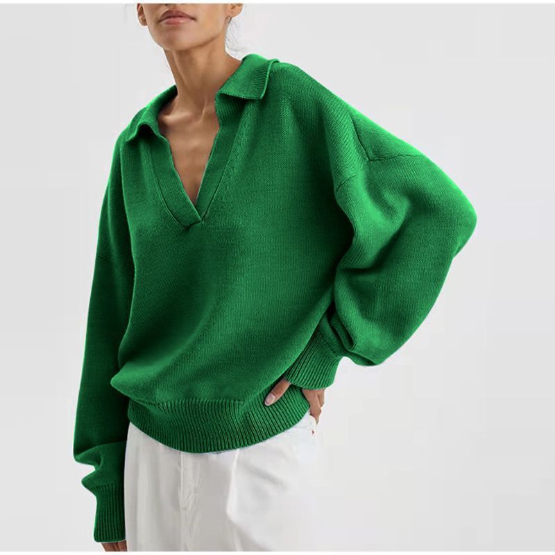 Kvinders fine strikkede pullover med struktureret stof Stilla
