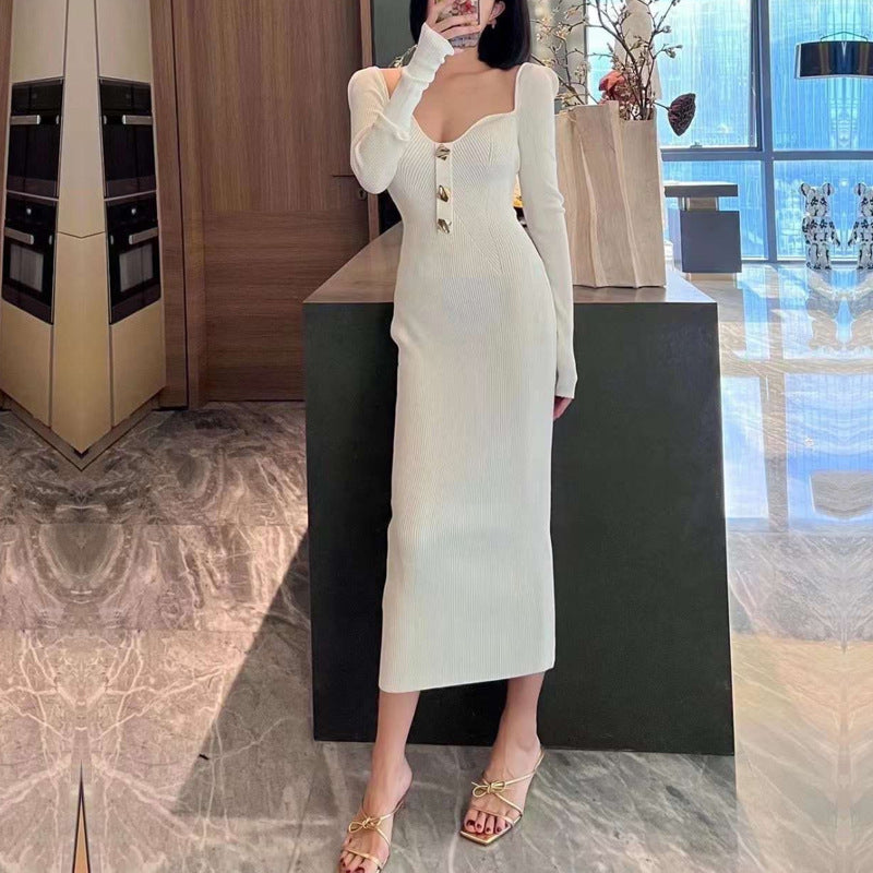 Femme Off-Shoulder Ribkjole Bodycon Stilla