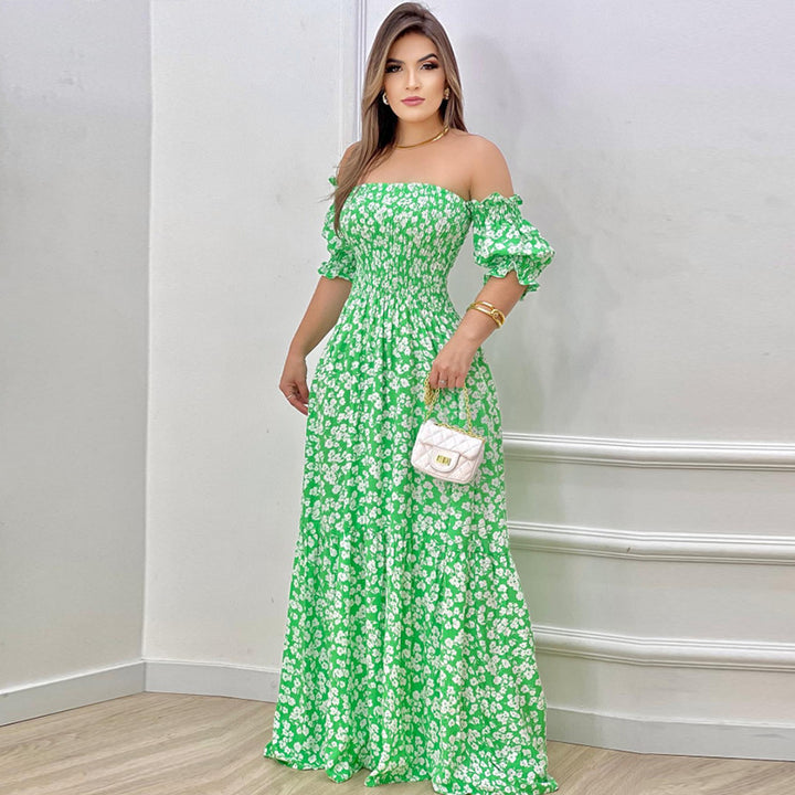 Damer Airy Maxi Kjole med Off-Shoulder Design og Ruffle Detaljer Stilla
