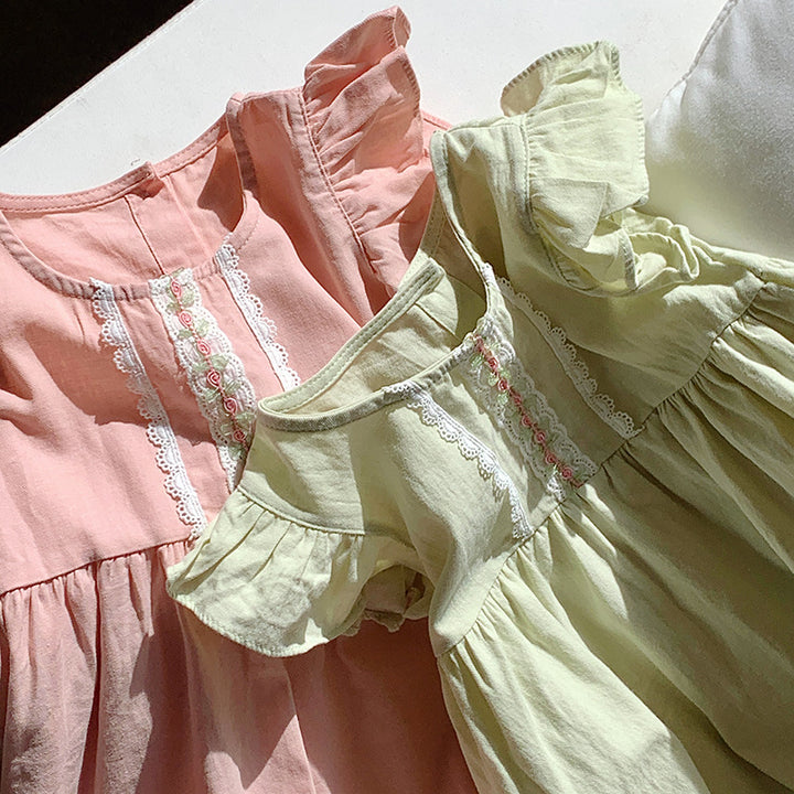 Pige Flæseudgave Babydoll Kjole Stilla