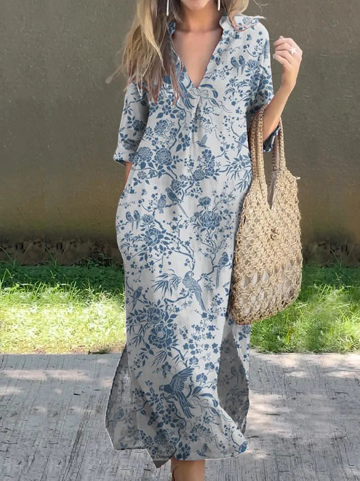 Dame Lang Tunika med blomsterprint Stilla