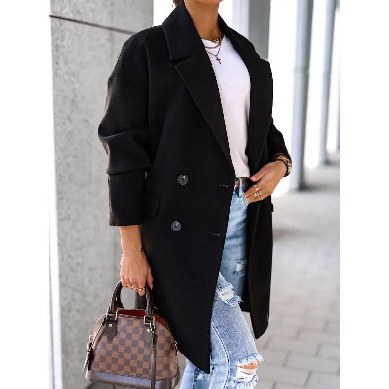 Kvinders elegante og afslappede trench coat med dobbelt knaplukning Stilla