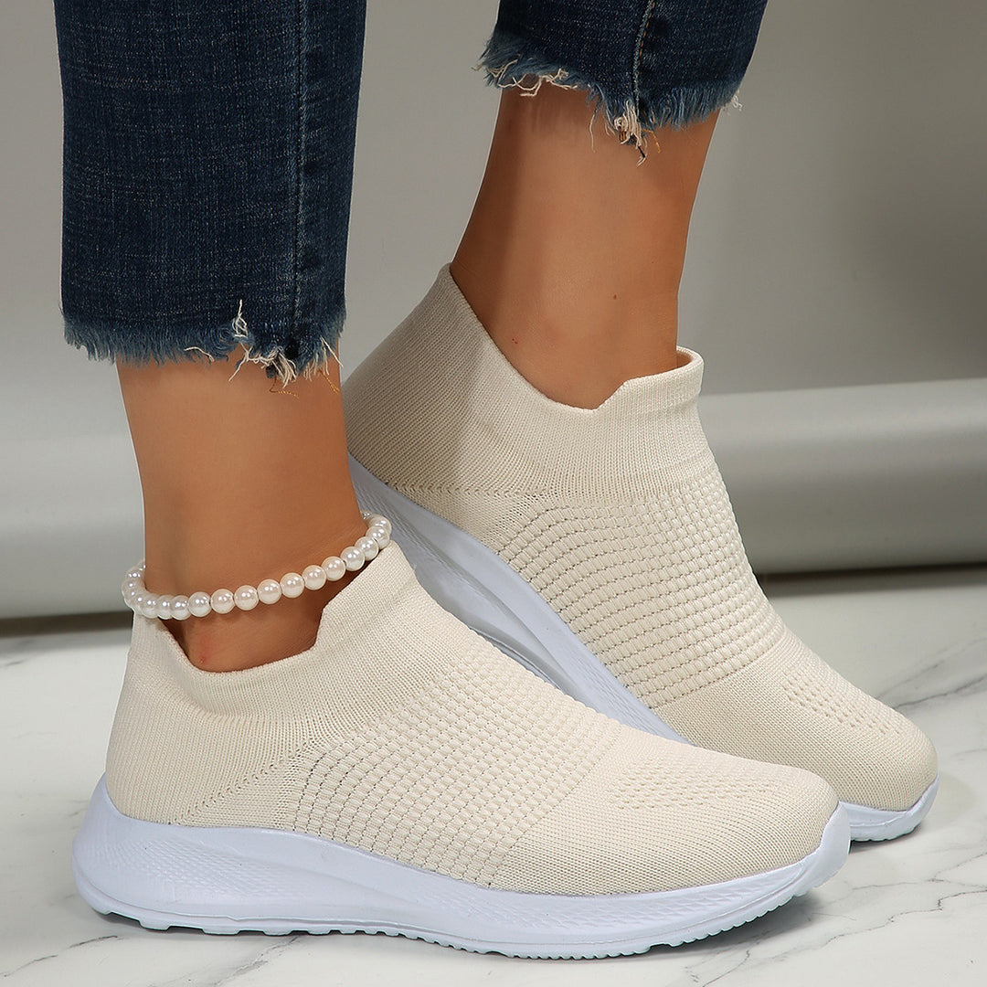 Dame åndbare Slip-On Sneakers med fleksibelt strikket overdel Stilla