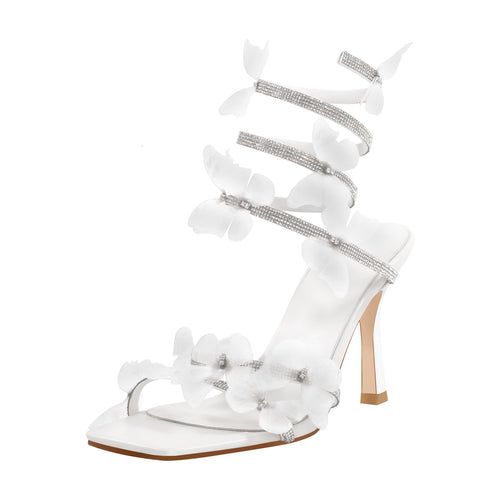 Femme High Heel Sandaler med sommerfugledekoreringer Stilla