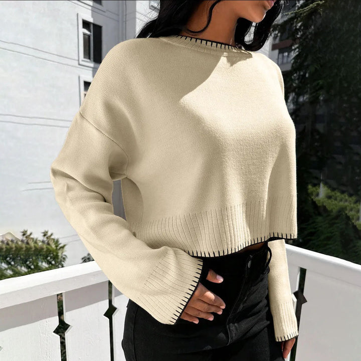 Kvinderne korte sweater med tekstureret design og afslappet snit Stilla