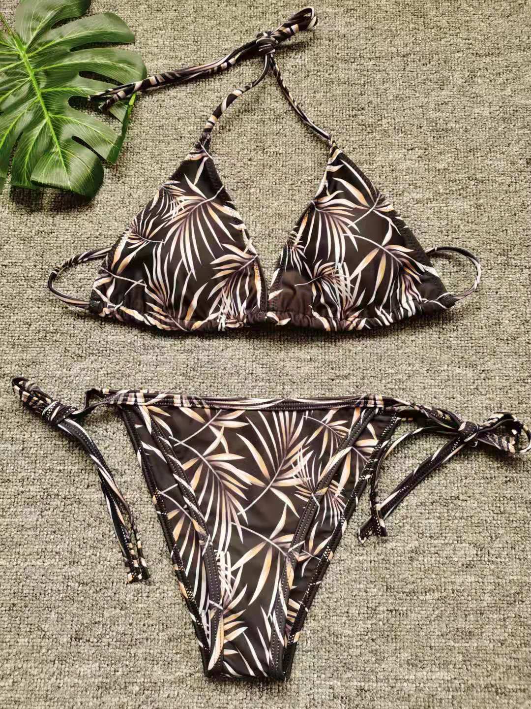 Dame justerbar bindebånd-bikini-sæt Stilla