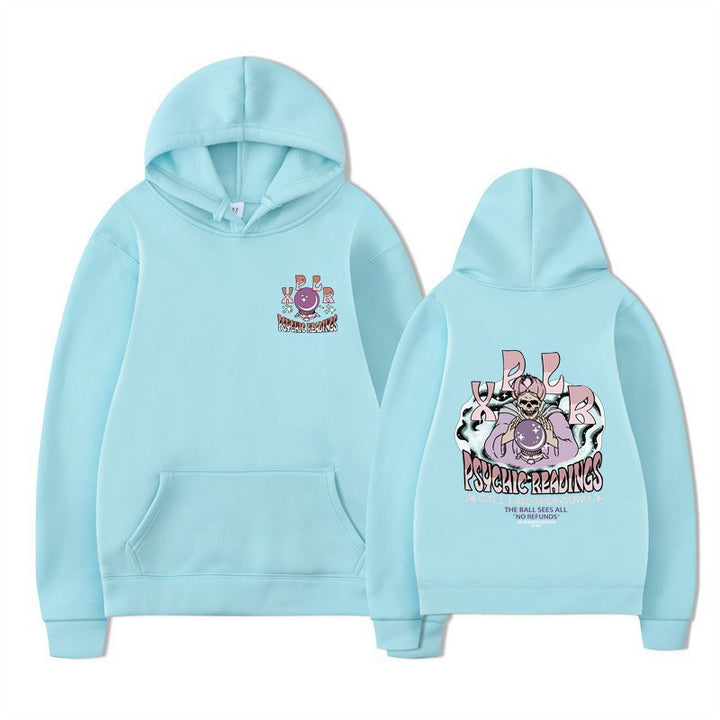 Dame hoodie med kreativ grafisk design Skovae