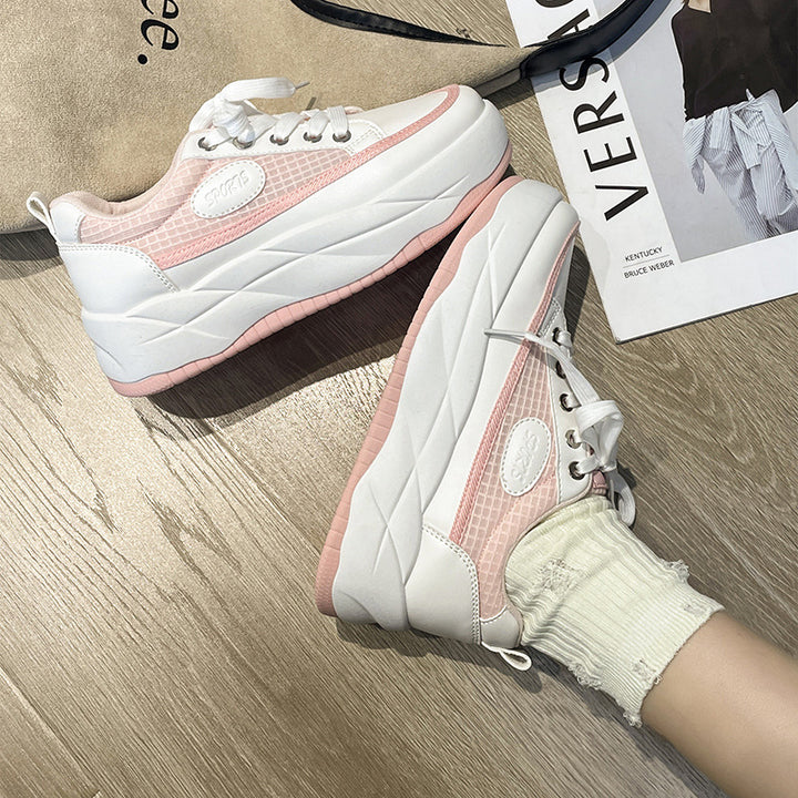 Dame Mode Sneakers med tyk platform og stilfuld overfladestruktur Stilla