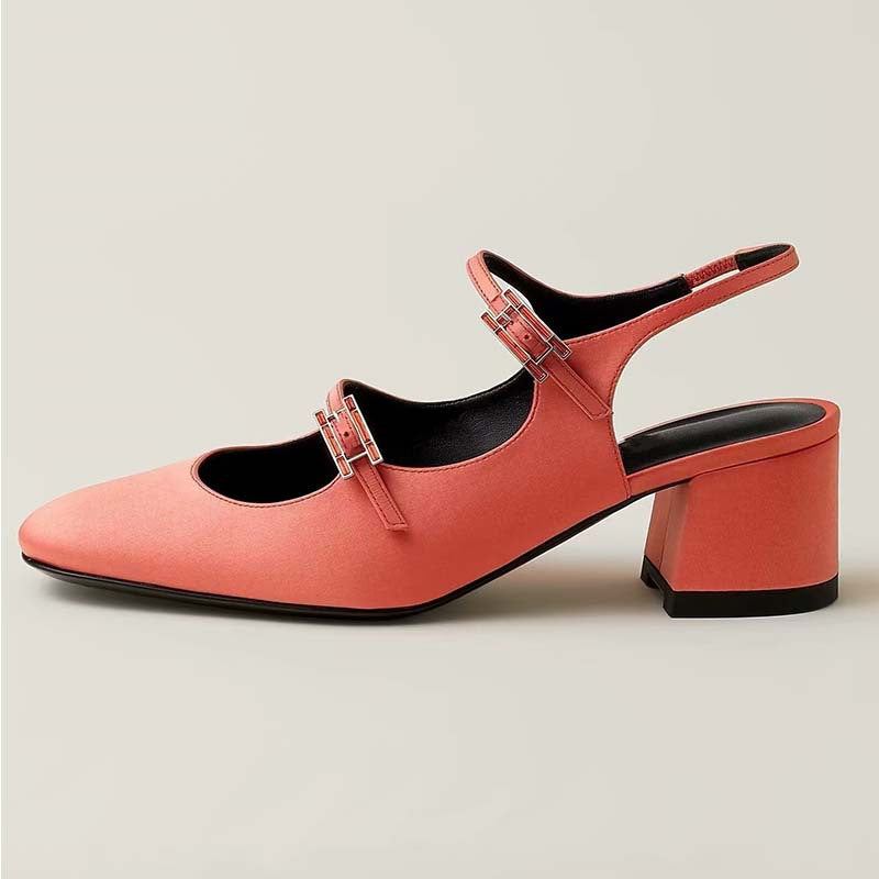 Femme Slingback Blokhælede Pumps Stilla