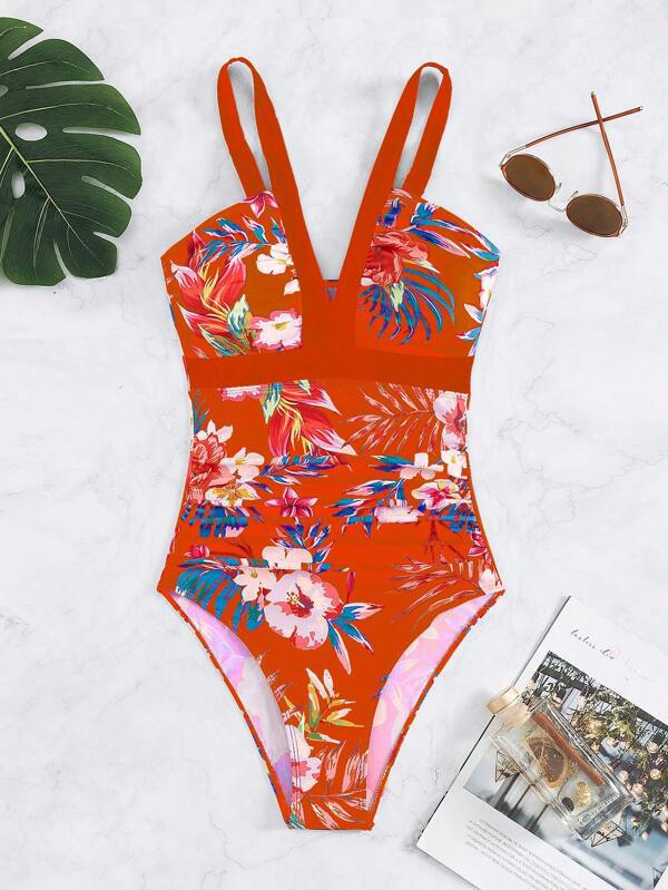 Dame Blomsterdesign Monokini Badetøj Stilla