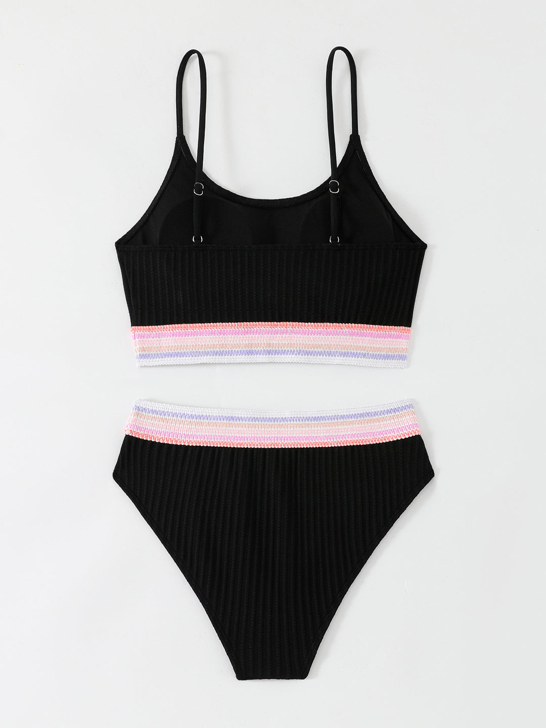 Dame Bikiniset med bred elastisk talje og rippet struktur Skovae