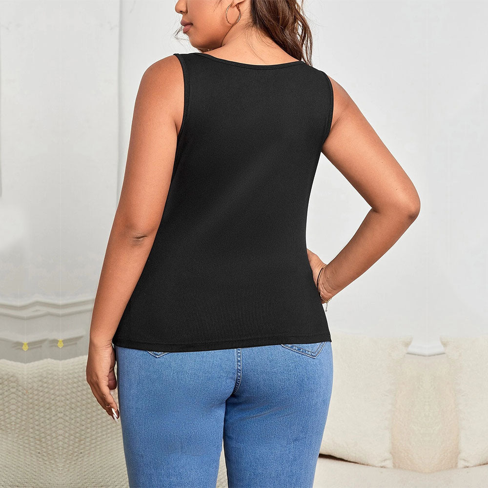 Dame figurtilpasset body med asymmetrisk cut-out og ribstruktur Stilla