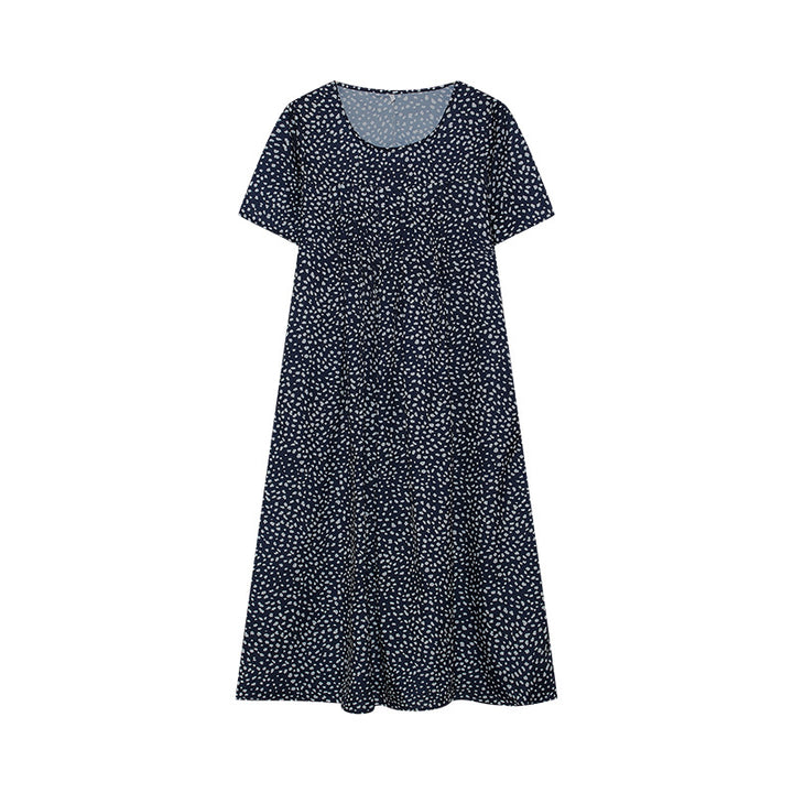 Dame blomsterkjole midi med plisseret design Stilla