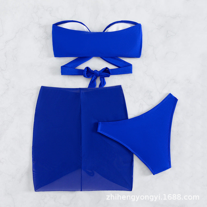 Dame Bandeau-bikini med legende indpakningsdesign Skovae