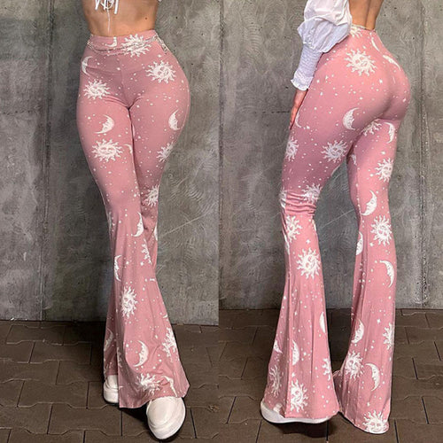 Femme bredt udvidede leggins med himmelsktryk Stilla