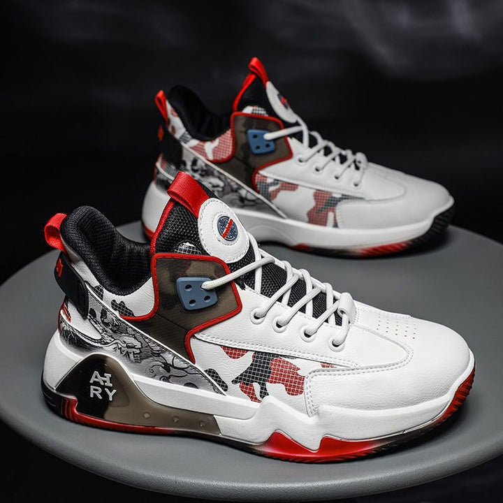 Herre Sportslige Basketball-Sneakers med moderne design og åndbart mesh-overflade Stilla