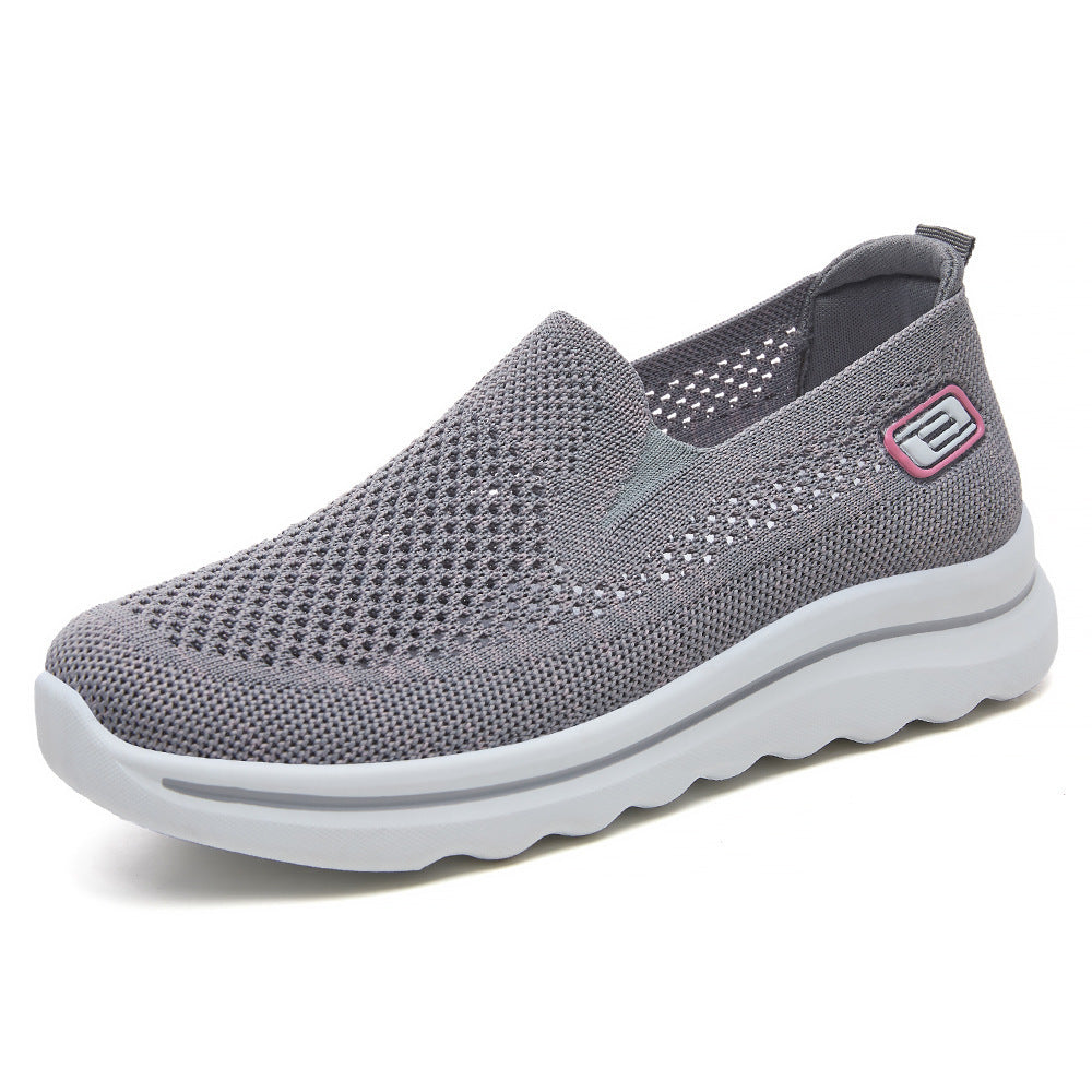 Dame komfortable slip-on sneakers med åndbart mesh-overflade og støddæmpende sål Stilla