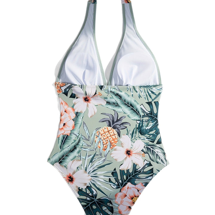 Damer Elegant højskåret badedragt med blomstermotiv Skovae