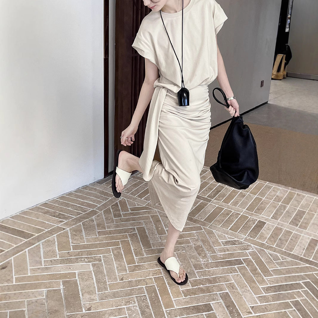 Dame Elegant Maxikjole med raffinerede Draperinger Stilla