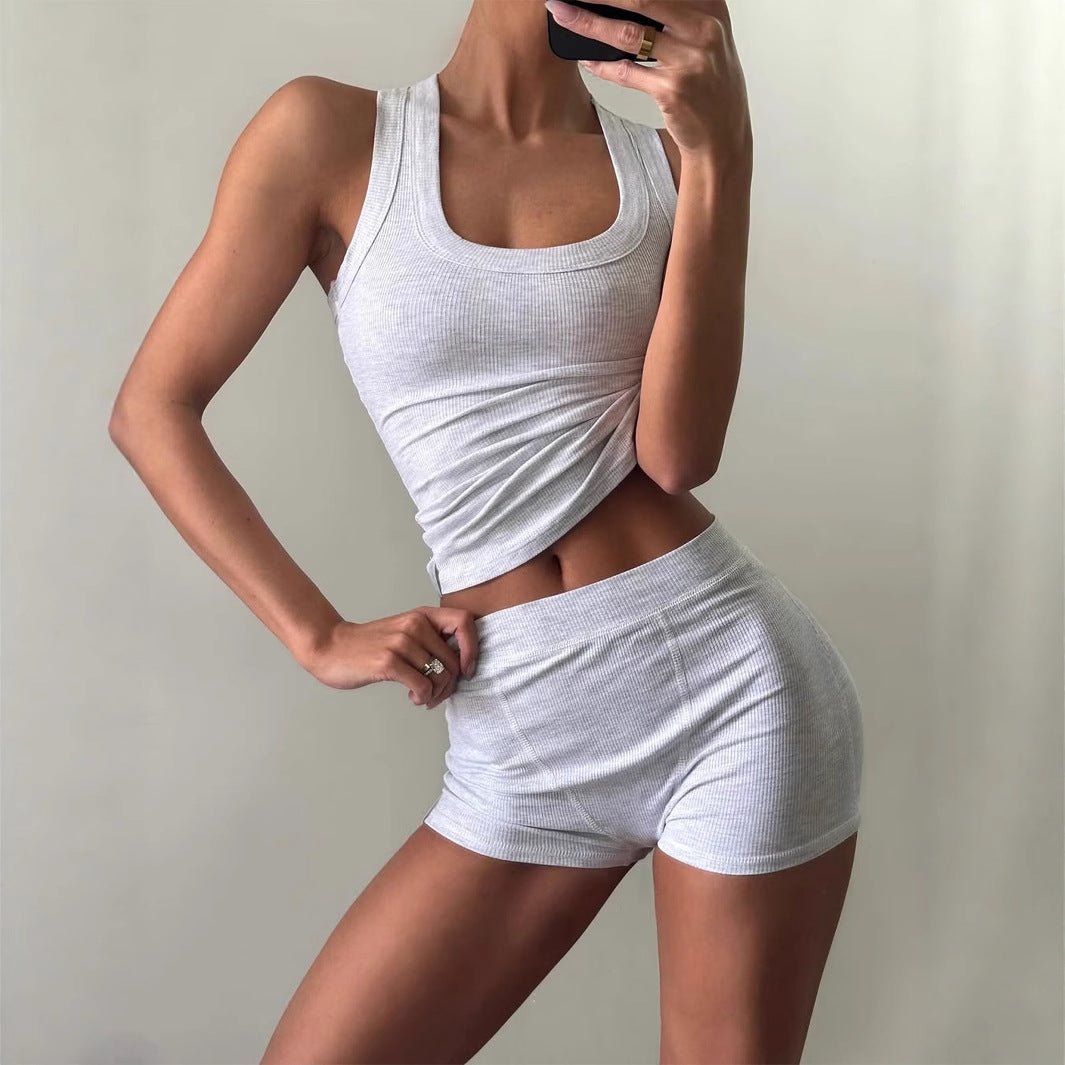 Dame Sporty Tanktop og Shorts Sæt Stilla