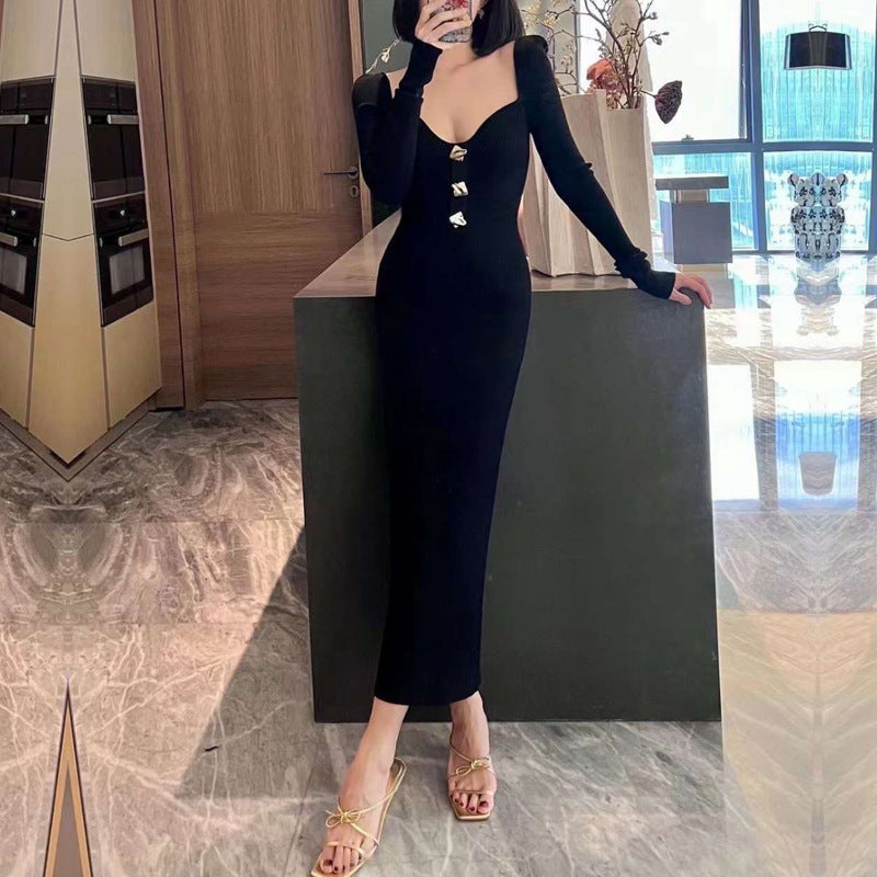Femme Off-Shoulder Ribkjole Bodycon Stilla