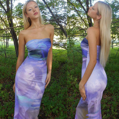 Dame Elegant Strapless Maxikjole Stilla