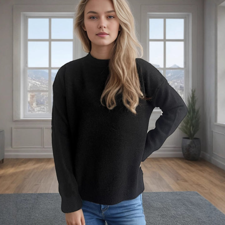 Kvindernes hyggelige strikkede sweater med moderne snit og afslappede detaljer Stilla