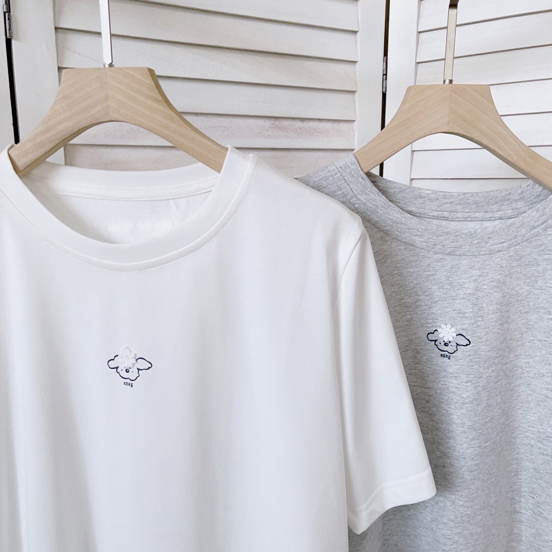 Dame Casual Broderet Grafik T-Shirt Stilla