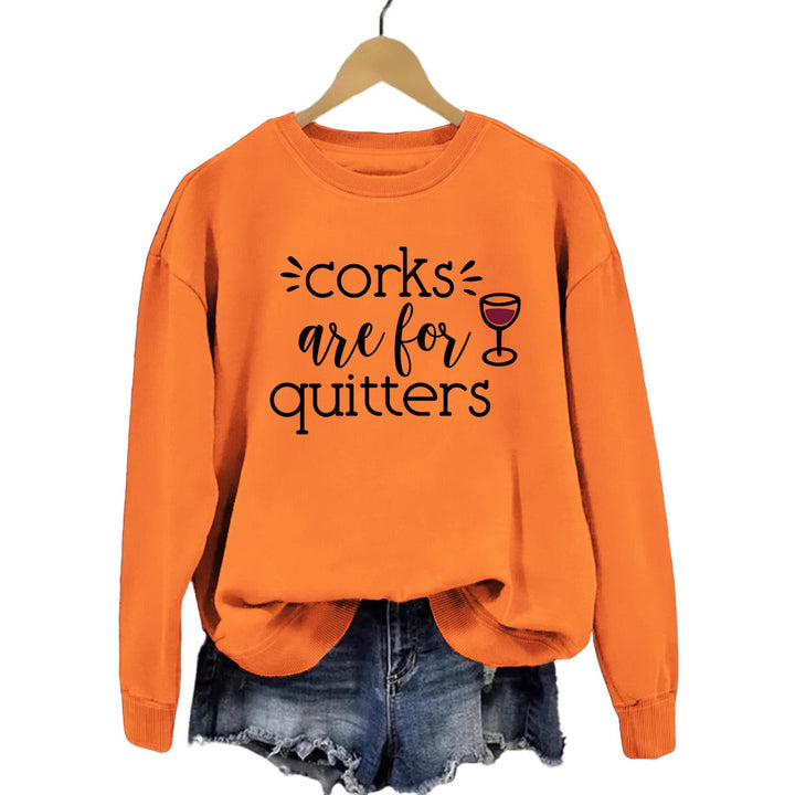 Kvinders sweatshirt med kreativt slogan og afslappet snit Stilla