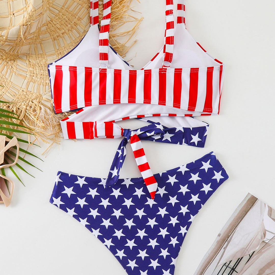 Dame Triangel-Bikini med innovativt indpakningsdesign Skovae