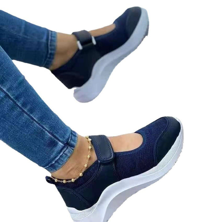 Damer Komfortable Snørebånd-Sneakers med elastisk bånd og åndbar overflade Stilla